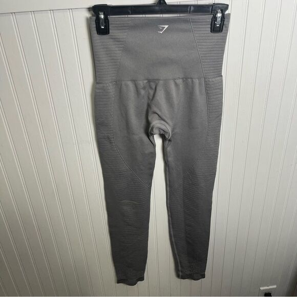 GymShark Women Athletic Leggings Size Small Gray Workout Training F5 - Picture 3 of 4